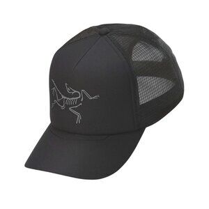 Arc'teryx Bird Curved Brim Logo Trucker Mesh Hat Black Snapback OSFA Unisex